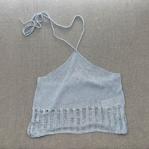Edikted Sky Blue Knit Top